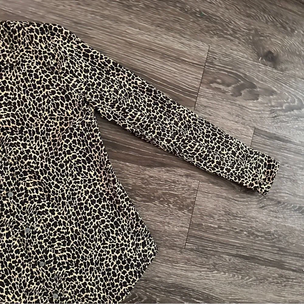 J. crew Slim Leopard Button Down